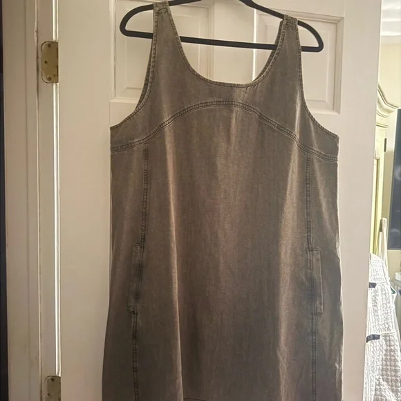NATURAL LIFE Gray Denim Tank Dress - Picture 2 of 5
